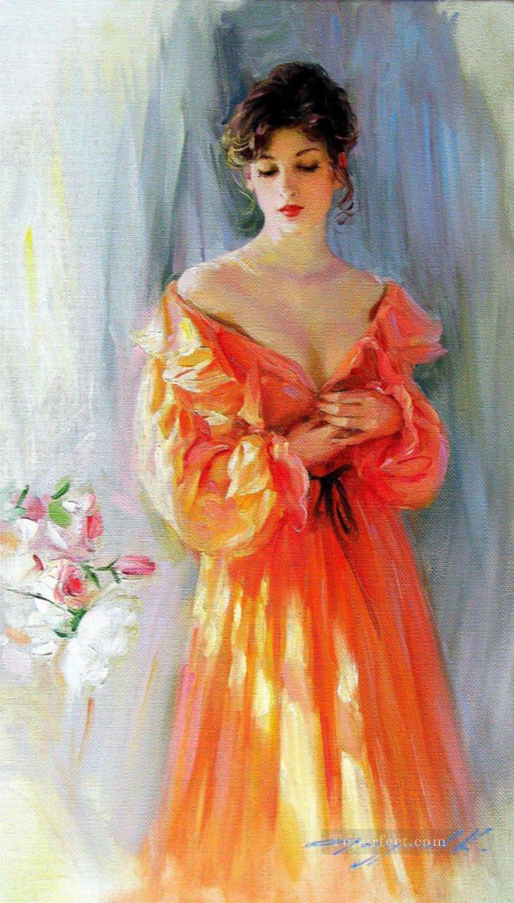 Pretty Lady KR 017 Impressionist Oil Paintings